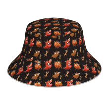 (Pumba And Timon_5098) Bucket Hat Reversible Reflective for Men Women - UV50+ Sun Protection Double-Sided Fishing Hat with 360 Safety Strips Summer Outdoor
