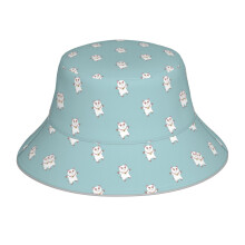 (PuppyCat_7711) Bucket Hat Reversible Reflective for Men Women - UV50+ Sun Protection Double-Sided Fishing Hat with 360 Safety Strips Summer Outdoor
