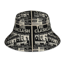 (Punk Rock_7861) Bucket Hat Reversible Reflective for Men Women - UV50+ Sun Protection Double-Sided Fishing Hat with 360 Safety Strips Summer Outdoor