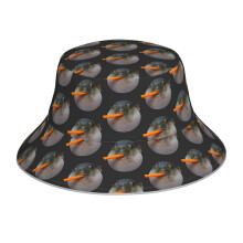(Pufferfish Eating Carrot Meme_14548) Bucket Hat Reversible Reflective for Men Women - UV50+ Sun Protection Double-Sided Fishing Hat with 360 Safety Strips Summer Outdoor
