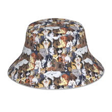 (Pupper Party_14641) Bucket Hat Reversible Reflective for Men Women - UV50+ Sun Protection Double-Sided Fishing Hat with 360 Safety Strips Summer Outdoor