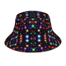 (Led Stars_23241) Bucket Hat Reversible Reflective for Men Women - UV50+ Sun Protection Double-Sided Fishing Hat with 360 Safety Strips Summer Outdoor