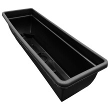 2 x Black 60cm Bellpot Trough Winchester Plastic Flower Pot