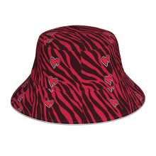 (HBK Zebra Heart_3913) Bucket Hat Reversible Reflective for Men Women - UV50+ Sun Protection Double-Sided Fishing Hat with 360 Safety Strips Summer Outdoor