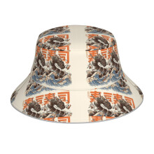 (Great Sushi Dragon _22341) Bucket Hat Reversible Reflective for Men Women - UV50+ Sun Protection Double-Sided Fishing Hat with 360 Safety Strips Summer Outdoor