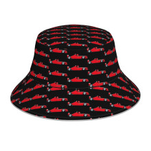 (F1 Ferrari_9508) Bucket Hat Reversible Reflective for Men Women - UV50+ Sun Protection Double-Sided Fishing Hat with 360 Safety Strips Summer Outdoor