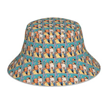 (Frasier And Eddie_5049) Bucket Hat Reversible Reflective for Men Women - UV50+ Sun Protection Double-Sided Fishing Hat with 360 Safety Strips Summer Outdoor