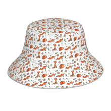 (Foxes And Bees_5507) Bucket Hat Reversible Reflective for Men Women - UV50+ Sun Protection Double-Sided Fishing Hat with 360 Safety Strips Summer Outdoor