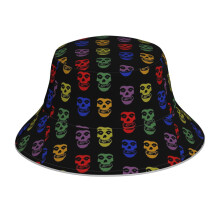 (Emoji Misfits Punk Horror_4086) Bucket Hat Reversible Reflective for Men Women - UV50+ Sun Protection Double-Sided Fishing Hat with 360 Safety Strips Summer Outdoor