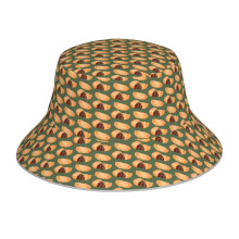 (Empanadas_14314) Bucket Hat Reversible Reflective for Men Women - UV50+ Sun Protection Double-Sided Fishing Hat with 360 Safety Strips Summer Outdoor