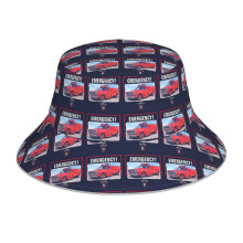 (Emergency Squad 51 Truck_9897) Bucket Hat Reversible Reflective for Men Women - UV50+ Sun Protection Double-Sided Fishing Hat with 360 Safety Strips Summer Outdoor
