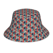 (Elon Musk Hope_9477) Bucket Hat Reversible Reflective for Men Women - UV50+ Sun Protection Double-Sided Fishing Hat with 360 Safety Strips Summer Outdoor