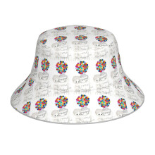 (Ellie And Carl _5291) Bucket Hat Reversible Reflective for Men Women - UV50+ Sun Protection Double-Sided Fishing Hat with 360 Safety Strips Summer Outdoor