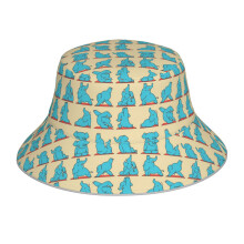 (Elephant Yoga_8127) Bucket Hat Reversible Reflective for Men Women - UV50+ Sun Protection Double-Sided Fishing Hat with 360 Safety Strips Summer Outdoor