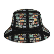 (Electronic Musician Synthesizer And Drum Machine Dj_22245) Bucket Hat Reversible Reflective for Men Women - UV50+ Sun Protection Double-Sided Fishing Hat with 360 Safety Strips Summer Outdoor