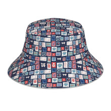 (FOREVER STAMPS_7858) Bucket Hat Reversible Reflective for Men Women - UV50+ Sun Protection Double-Sided Fishing Hat with 360 Safety Strips Summer Outdoor