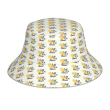 (Fold In The Cheese!_9348) Bucket Hat Reversible Reflective for Men Women - UV50+ Sun Protection Double-Sided Fishing Hat with 360 Safety Strips Summer Outdoor