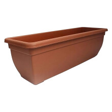 2 x Terracotta 60cm Bellpot Trough Winchester Plastic Flower Pot