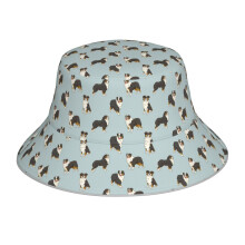 (Black Tri Australian Shepherd Aussie Dog_4170) Bucket Hat Reversible Reflective for Men Women - UV50+ Sun Protection Double-Sided Fishing Hat with 360 Safety Strips Summer Outdoor