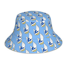 (Blue Shell Light Blue Pattern_7013) Bucket Hat Reversible Reflective for Men Women - UV50+ Sun Protection Double-Sided Fishing Hat with 360 Safety Strips Summer Outdoor