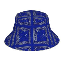 (Blue Bandana_8286) Bucket Hat Reversible Reflective for Men Women - UV50+ Sun Protection Double-Sided Fishing Hat with 360 Safety Strips Summer Outdoor