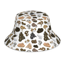 (Ball Python Morph Snake Pattern_9638) Bucket Hat Reversible Reflective for Men Women - UV50+ Sun Protection Double-Sided Fishing Hat with 360 Safety Strips Summer Outdoor
