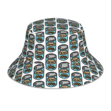 (Baked Beans Can _8254) Bucket Hat Reversible Reflective for Men Women - UV50+ Sun Protection Double-Sided Fishing Hat with 360 Safety Strips Summer Outdoor