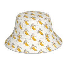 (Banana Dick _7699) Bucket Hat Reversible Reflective for Men Women - UV50+ Sun Protection Double-Sided Fishing Hat with 360 Safety Strips Summer Outdoor