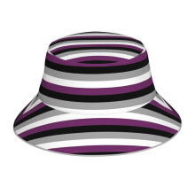 (Asexual Flag_5638) Bucket Hat Reversible Reflective for Men Women - UV50+ Sun Protection Double-Sided Fishing Hat with 360 Safety Strips Summer Outdoor