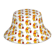 (Anthropomorphic Teddy Bear Happy_5763) Bucket Hat Reversible Reflective for Men Women - UV50+ Sun Protection Double-Sided Fishing Hat with 360 Safety Strips Summer Outdoor