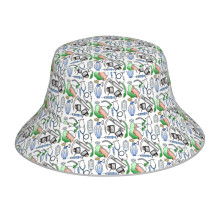 (Anesthesia_5917) Bucket Hat Reversible Reflective for Men Women - UV50+ Sun Protection Double-Sided Fishing Hat with 360 Safety Strips Summer Outdoor