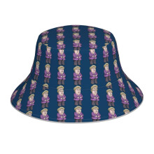 (Angela Merkel_5724) Bucket Hat Reversible Reflective for Men Women - UV50+ Sun Protection Double-Sided Fishing Hat with 360 Safety Strips Summer Outdoor