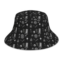(Another Dimension_4510) Bucket Hat Reversible Reflective for Men Women - UV50+ Sun Protection Double-Sided Fishing Hat with 360 Safety Strips Summer Outdoor