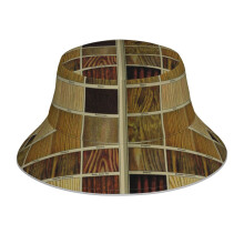(Antique Woodgrain_10377) Bucket Hat Reversible Reflective for Men Women - UV50+ Sun Protection Double-Sided Fishing Hat with 360 Safety Strips Summer Outdoor