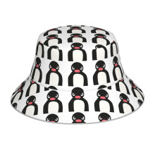 (Angery Pingu_5080) Bucket Hat Reversible Reflective for Men Women - UV50+ Sun Protection Double-Sided Fishing Hat with 360 Safety Strips Summer Outdoor