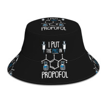 (ANESTHESIA Pro In Propofol_6960) Bucket Hat Reversible Reflective for Men Women - UV50+ Sun Protection Double-Sided Fishing Hat with 360 Safety Strips Summer Outdoor