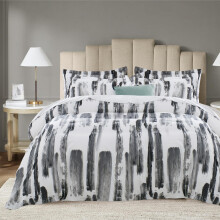 (Grey Stripe, Double) Reversible Printed Duvet Cover Single Double King