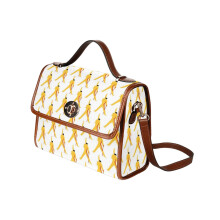 (Freddie Mercury Queen_22989) Canvas Crossbody Handbag with Lock Top All Over Print Retro Messenger Bag for Women, Girl Brown Trim & Adjustable Shoulder Strap Waterproof 10.8"L