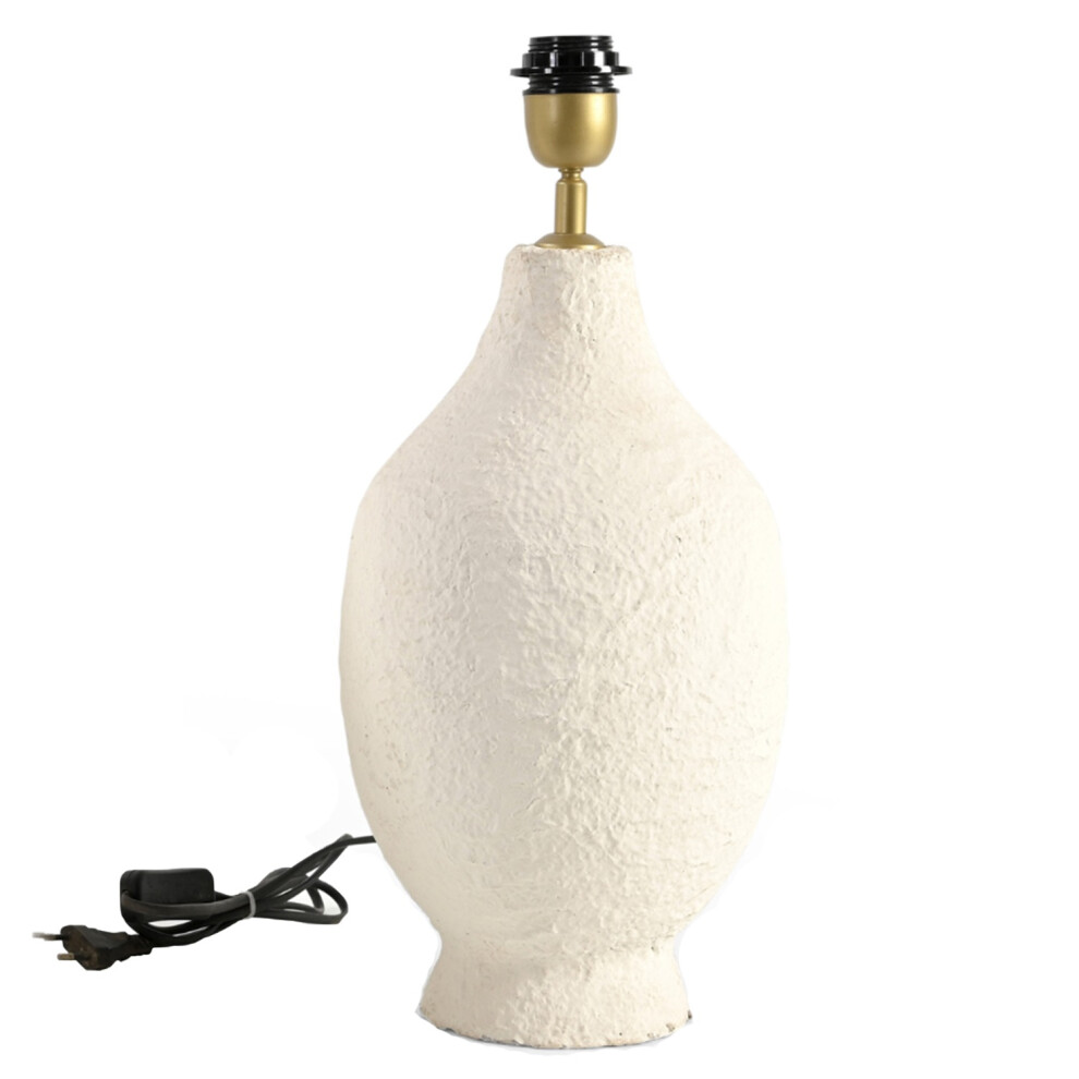 Paper Mache Sculptural Table Lamp (Without Shade)-image-OPC-PGHYG8D-NEW