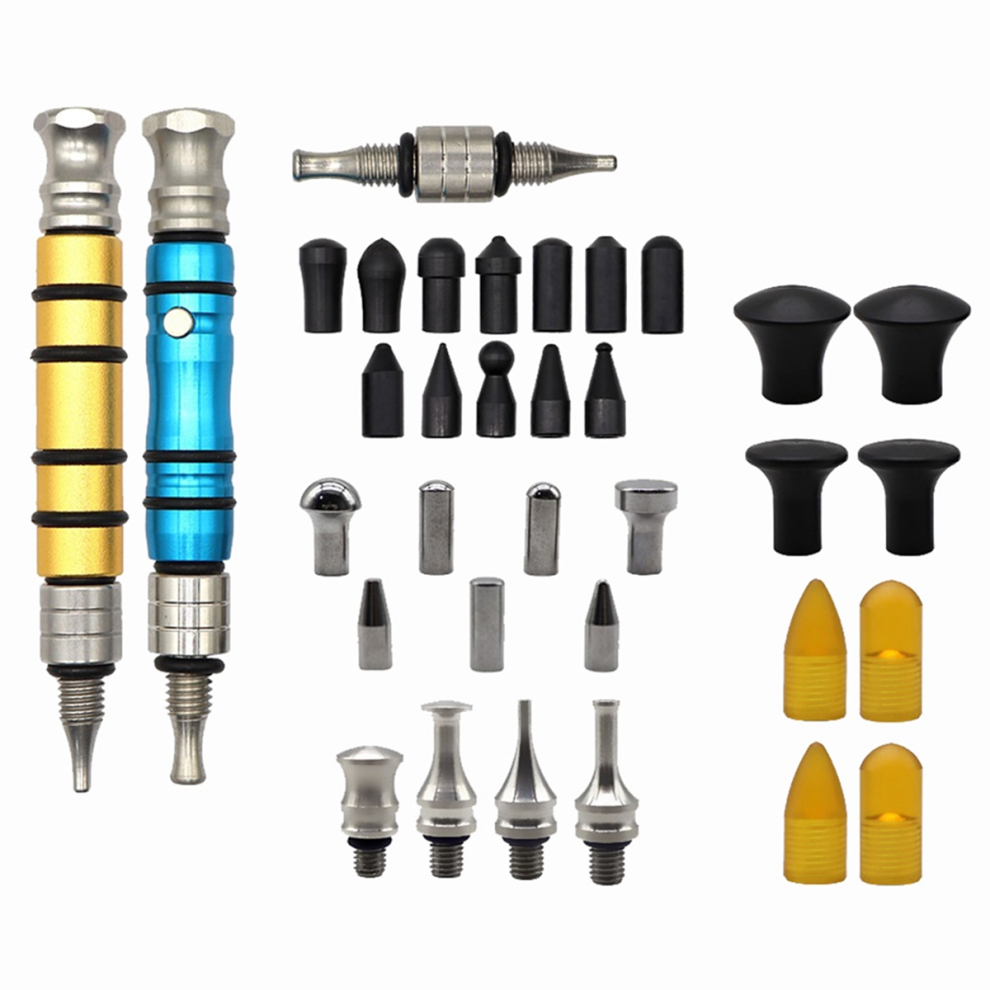 Kit de 34 outils de débosselage pour voiture, outil de levage, stylo à percussion, marteau