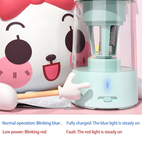 Automatic Electric Pencil Sharpener for Kids - Cartoon Design, White 1
