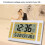 Digital Wall Clock LCD Number Time Temperature Calendar Alarm Silver 4