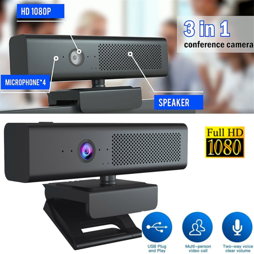 1080P USB Webcam Computercamera met HiFi Luidspreker Microfoon 1