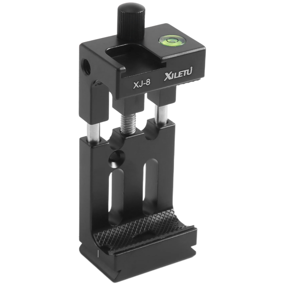Xj-8 Tripod Head Bracket Mobile Phone Holder Clip Black 4851707229166