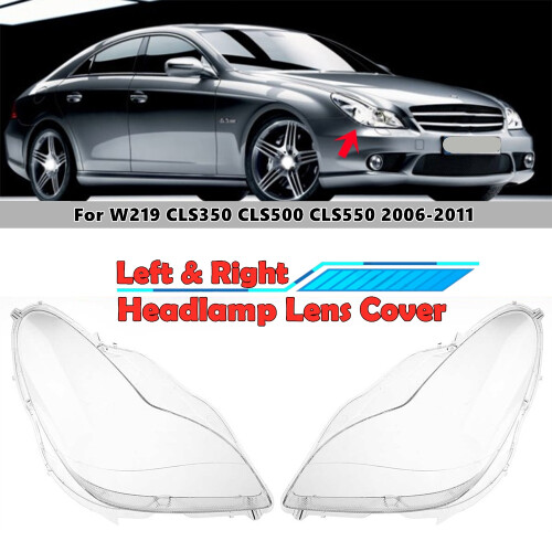 Κάλυμμα φακού προβολέα 2 τμχ για W219 CLS350 CLS500 CLS550 2006-11 2