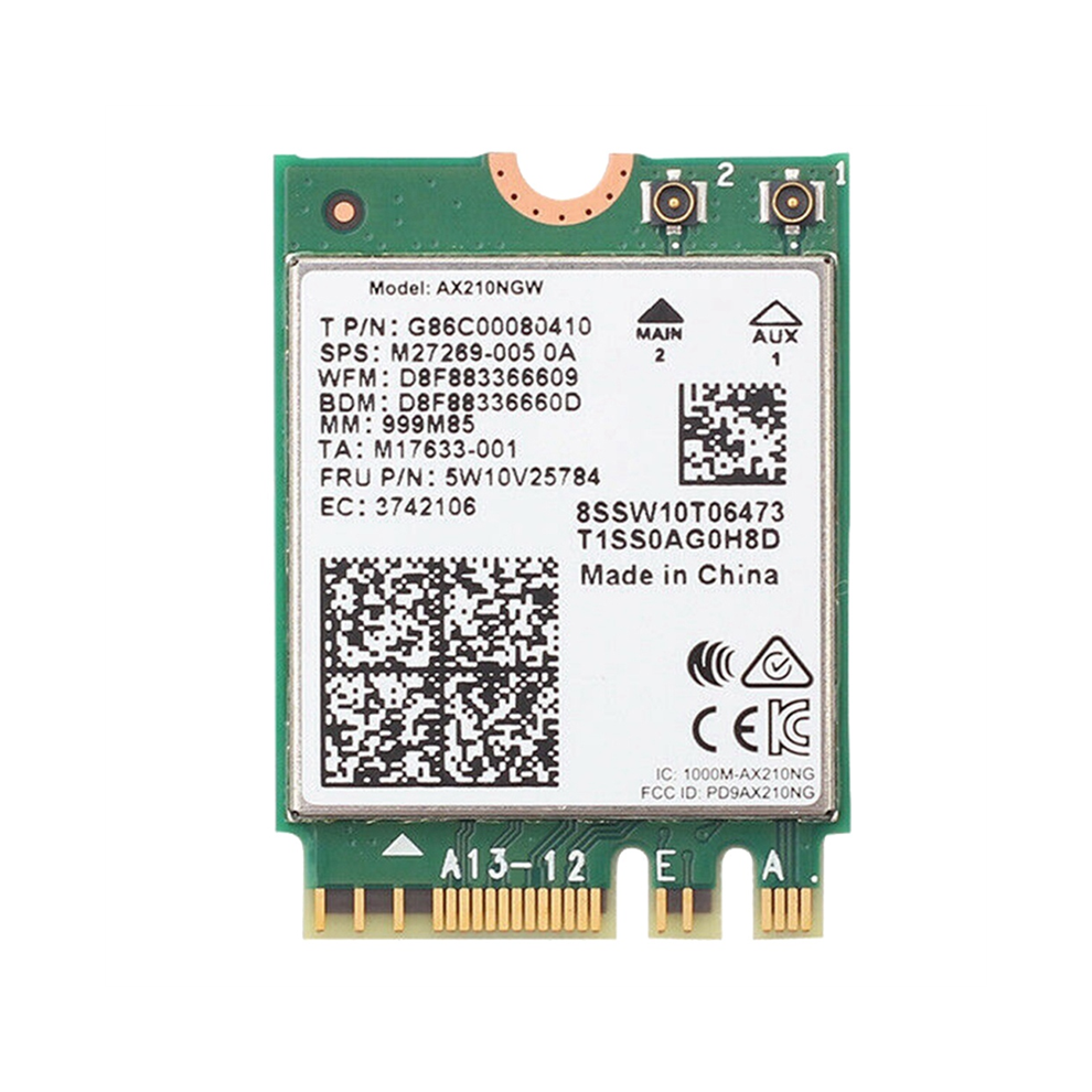 Ax210 Ax210ngw Network Card M.2 Ngff 2.4Ghz/5G Wi-Fi 6E 2400Mbps 4851707235785