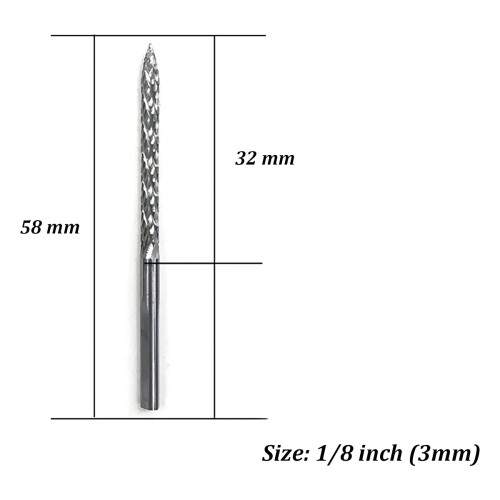 1/8 tum 3 mm högkarbidstålsborrar 1