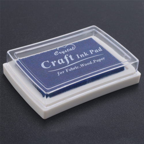 Blue Ink Pad Inkpad Rubber Stamp Fingerprint Craft Non-