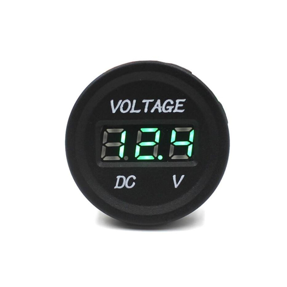 Car Motorcycle Waterproof Led Digital Display Voltmeter 12V-24V Dc (Green) Green 4851707247467