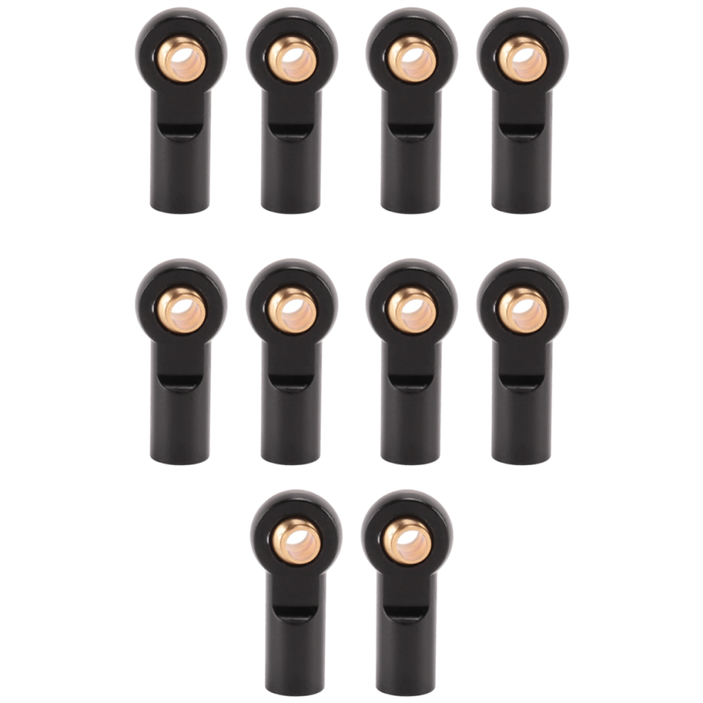 10Pcs Metal M3 Link Tie Rod End Ball Joint For 1/10 Rc Car, Black 4851707249416
